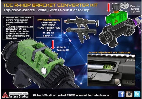 Airtech Studios KWA TK45 シリーズ TDC ブラケット コンバーターー キット (R ホップ / フラット ホップ / Maple Leaf MR)-AIRSOFT GOGO エアガン・サバゲー用品通販
