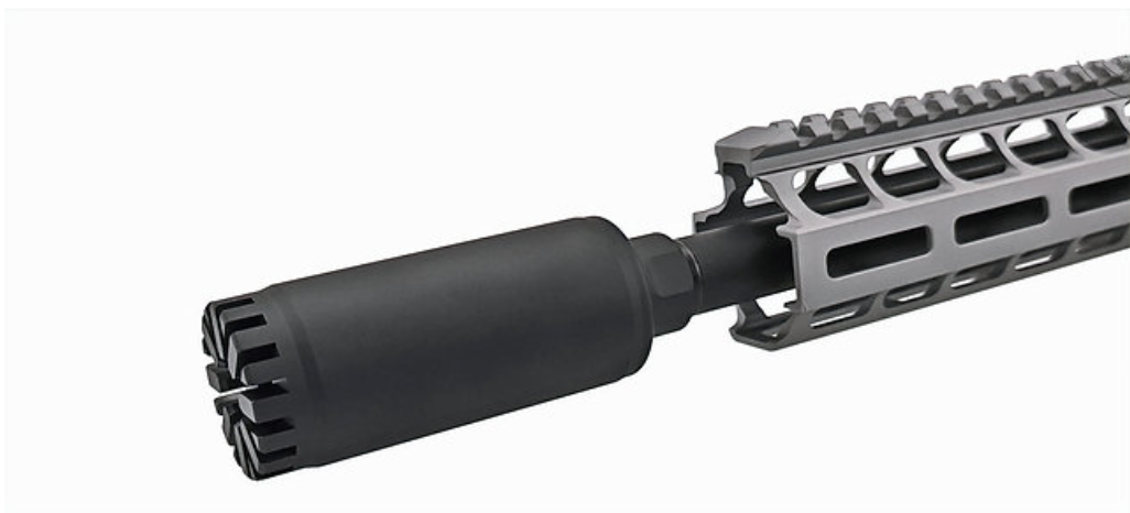 AKATSUKI BTスタイル MARS 5.56 4インチサプレッサー（カスタムマーキング）- ブラック-AIRSOFT GOGO エアガン・サバゲー用品通販