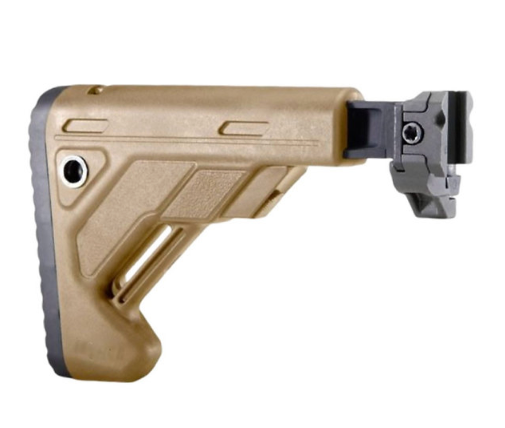 AKATSUKI MCX MPX テレスコピックフォールディングストック（マーキング付き）- ダークアース-AIRSOFT GOGO エアガン・サバゲー用品通販