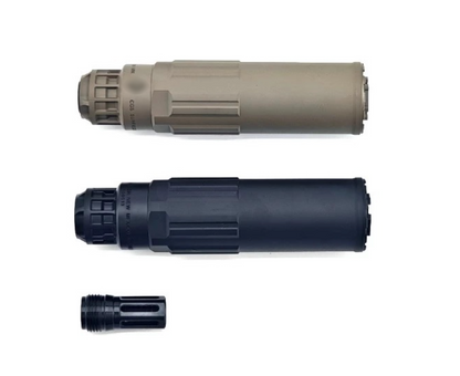 AKATSUKI SCI-Six サプレッサー（フラッシュハイダーセット付き） - ブラック-AIRSOFT GOGO エアガン・サバゲー用品通販