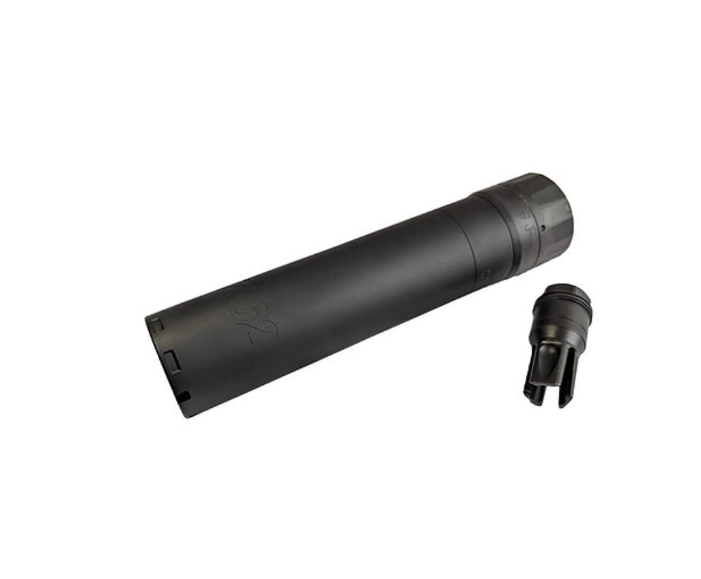 AKATSUKI SIG SLX 7.62 ダミーサプレッサー（フラッシュハイダー付き、トレーサー装着済み）- ブラック-AIRSOFT GOGO エアガン・サバゲー用品通販