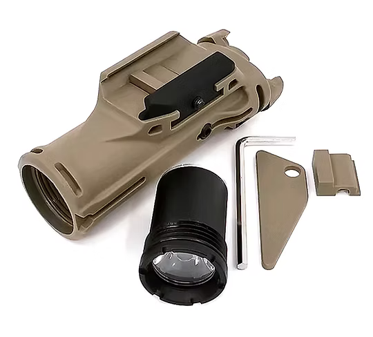 AKATSUKI XH15 タクティカルLEDライト - タン/黄褐-AIRSOFT GOGO エアガン・サバゲー用品通販