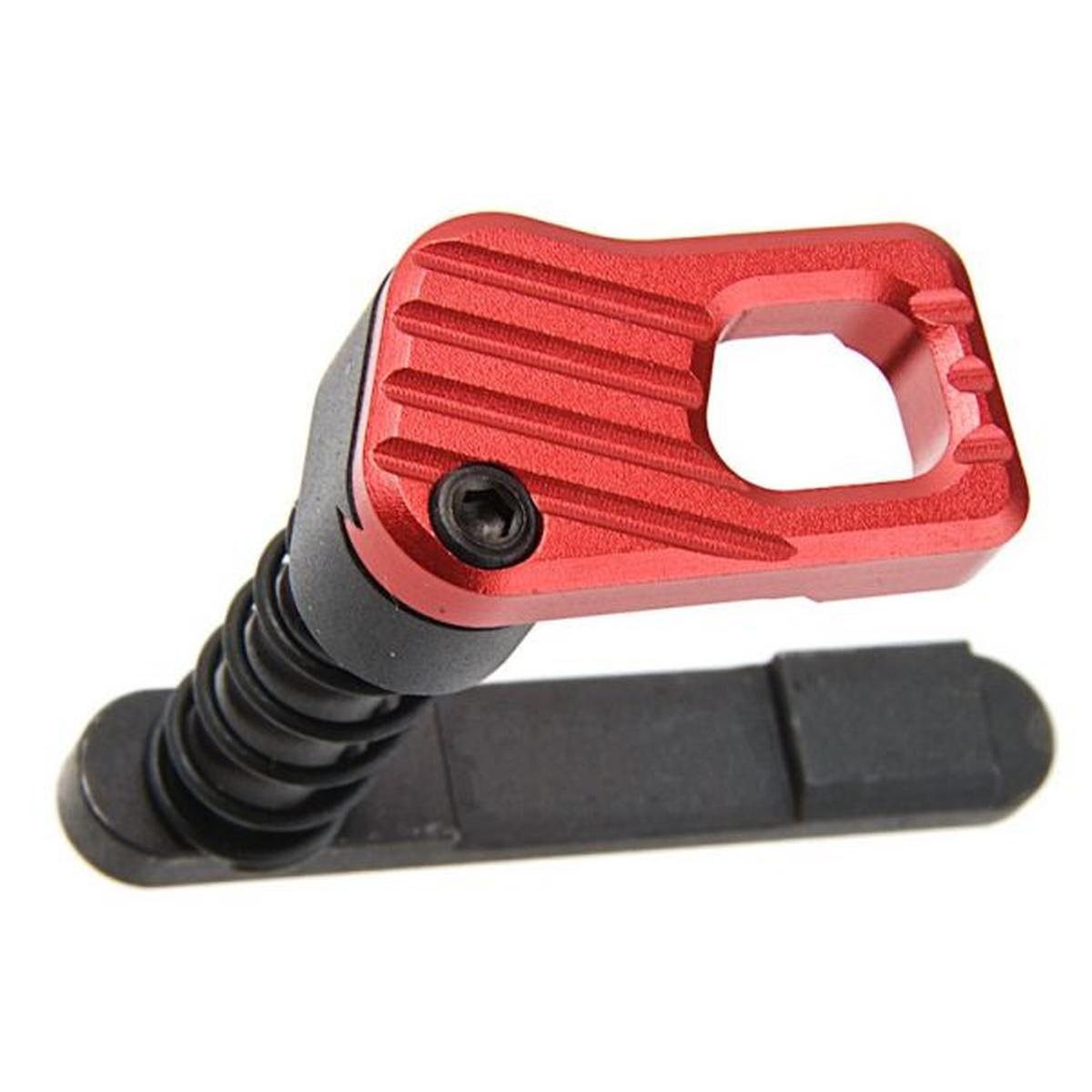 ALPHA PARTS SYSTEMA PTW マガジンキャッチ (CNC スチール、タイプ B) - レッド-AIRSOFT GOGO エアガン・サバゲー用品通販