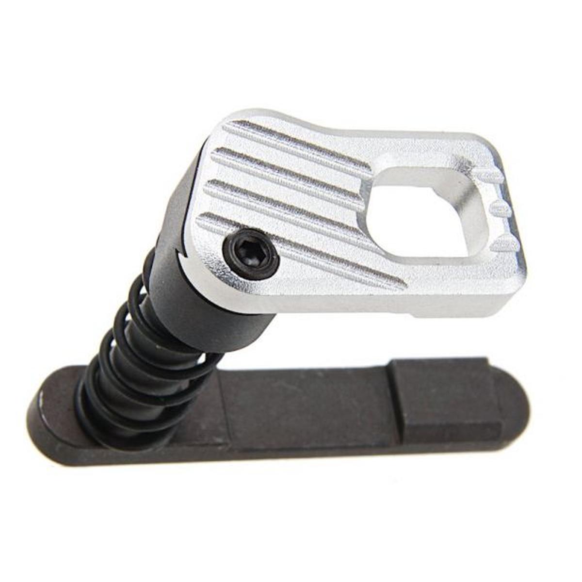 ALPHA PARTS SYSTEMA PTW マガジンキャッチ (CNC スチール、タイプ B) - シルバー-AIRSOFT GOGO エアガン・サバゲー用品通販