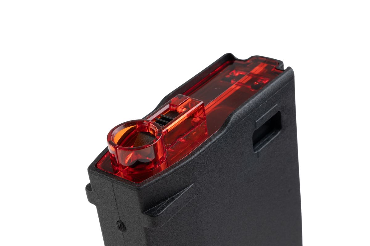 Amarok Sports ポリマー ミッド キャップ マガジン AEG 用 (250 発、ブラック/赤)-AIRSOFT GOGO エアガン・サバゲー用品通販
