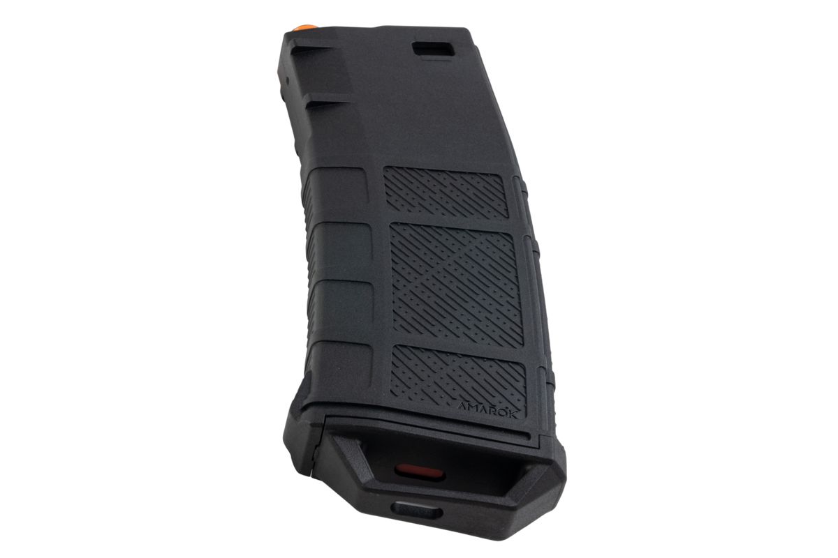 Amarok Sports ポリマー ミッド キャップ マガジン AEG 用 (250 発、ブラック/赤)-AIRSOFT GOGO エアガン・サバゲー用品通販