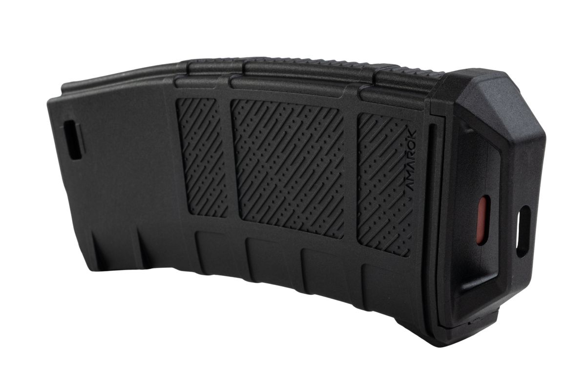 Amarok Sports ポリマー ミッド キャップ マガジン AEG 用 (250 発、ブラック/赤)-AIRSOFT GOGO エアガン・サバゲー用品通販