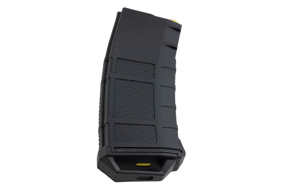 Amarok Sports ポリマー ミッド キャップ マガジン (AEG 用、250 発、ブラック/イエロー)-AIRSOFT GOGO エアガン・サバゲー用品通販