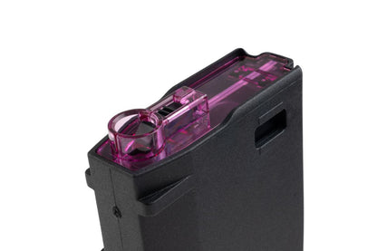 Amarok Sports ポリマー ミッド キャップ マガジン (AEG 用、250 発、ブラック/マゼンタ)-AIRSOFT GOGO エアガン・サバゲー用品通販