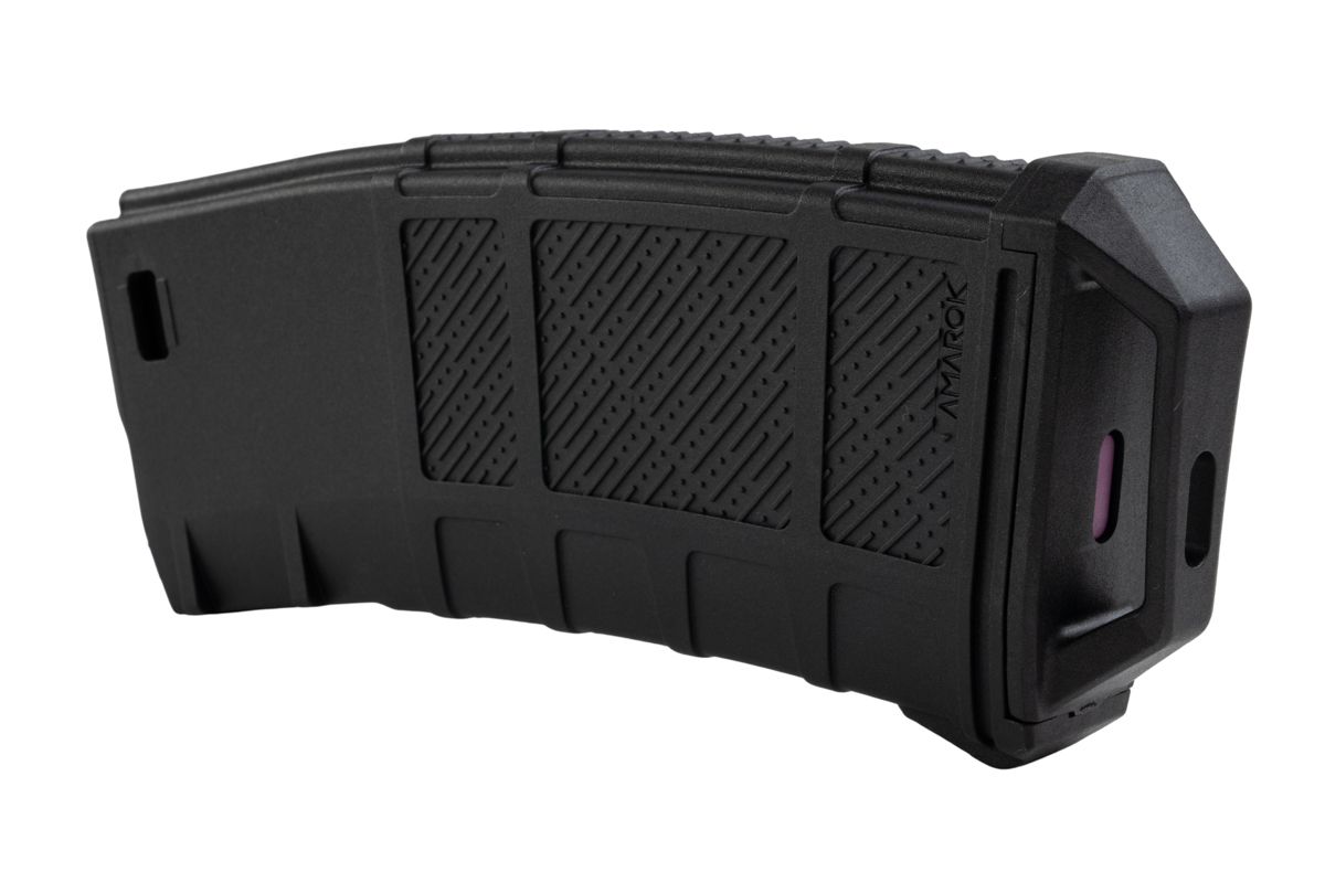Amarok Sports ポリマー ミッド キャップ マガジン (AEG 用、250 発、ブラック/マゼンタ)-AIRSOFT GOGO エアガン・サバゲー用品通販