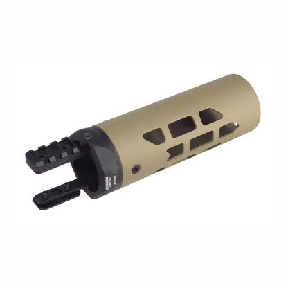 Angry Gun 6.5インチ カーボンファイバー M-RACスタイル サプレッサー密封(みっぷう)ド タイプB - ダークアース-AIRSOFT GOGO エアガン・サバゲー用品通販