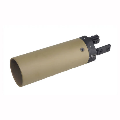 Angry Gun 6.5インチ カーボンファイバー M-RACスタイル サプレッサー密封(みっぷう)ド タイプB - ダークアース-AIRSOFT GOGO エアガン・サバゲー用品通販