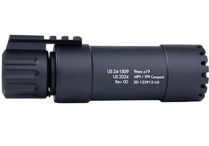 Angry Gun KWA MP9 / KSC TP9 コンパクサプレッサー - トレーサーバージョン (ブラック、AGトレーサーシステム搭載 - フレイムエフェクト)-AIRSOFT GOGO エアガン・サバゲー用品通販