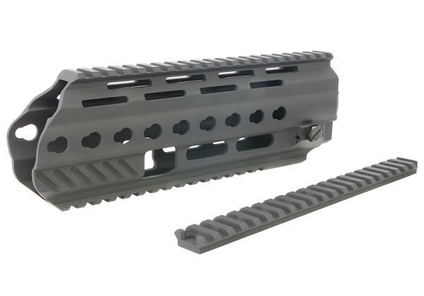 Angry Gun L85A3コンバージョンキット（G&G AEGバージョン用）（レイルシステム、トップレイル、ガスブロック、ガスピストン付き）-ブラック-AIRSOFT GOGO エアガン・サバゲー用品通販