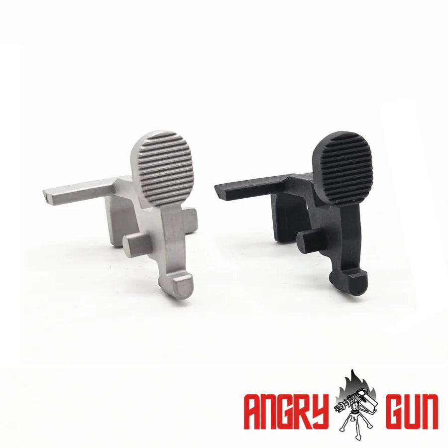 Angry Gun マルイ MWS M4用 ステンレスボルトストップ - 銀(ぎん)-AIRSOFT GOGO エアガン・サバゲー用品通販