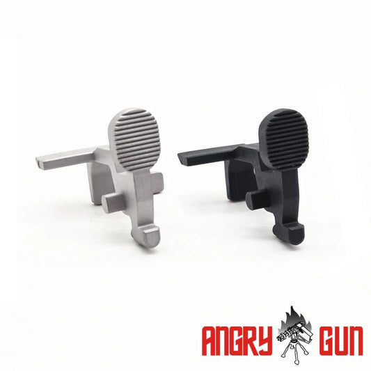 Angry Gun マルイ MWS M4用 ステンレスボルトストップ - 銀(ぎん)-AIRSOFT GOGO エアガン・サバゲー用品通販