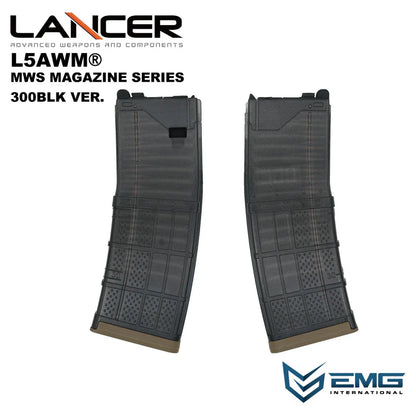 Angry Gun ランサー L5AWM V2 マルイ MWS M4 用半半透明ガスマガジン - 300BLKOUT トランスルーセントスモーク-AIRSOFT GOGO エアガン・サバゲー用品通販