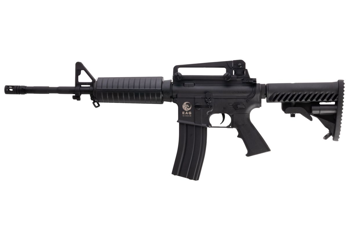 APS M4A1 AEG エアソフト ライフル (EDGE II (機械の)メカボックス、MICRO FET 使用) - ブラック (4.5MMBBS)-AIRSOFT GOGO エアガン・サバゲー用品通販