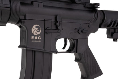 APS M4A1 AEG エアソフト ライフル (EDGE II (機械の)メカボックス、MICRO FET 使用) - ブラック (4.5MMBBS)-AIRSOFT GOGO エアガン・サバゲー用品通販