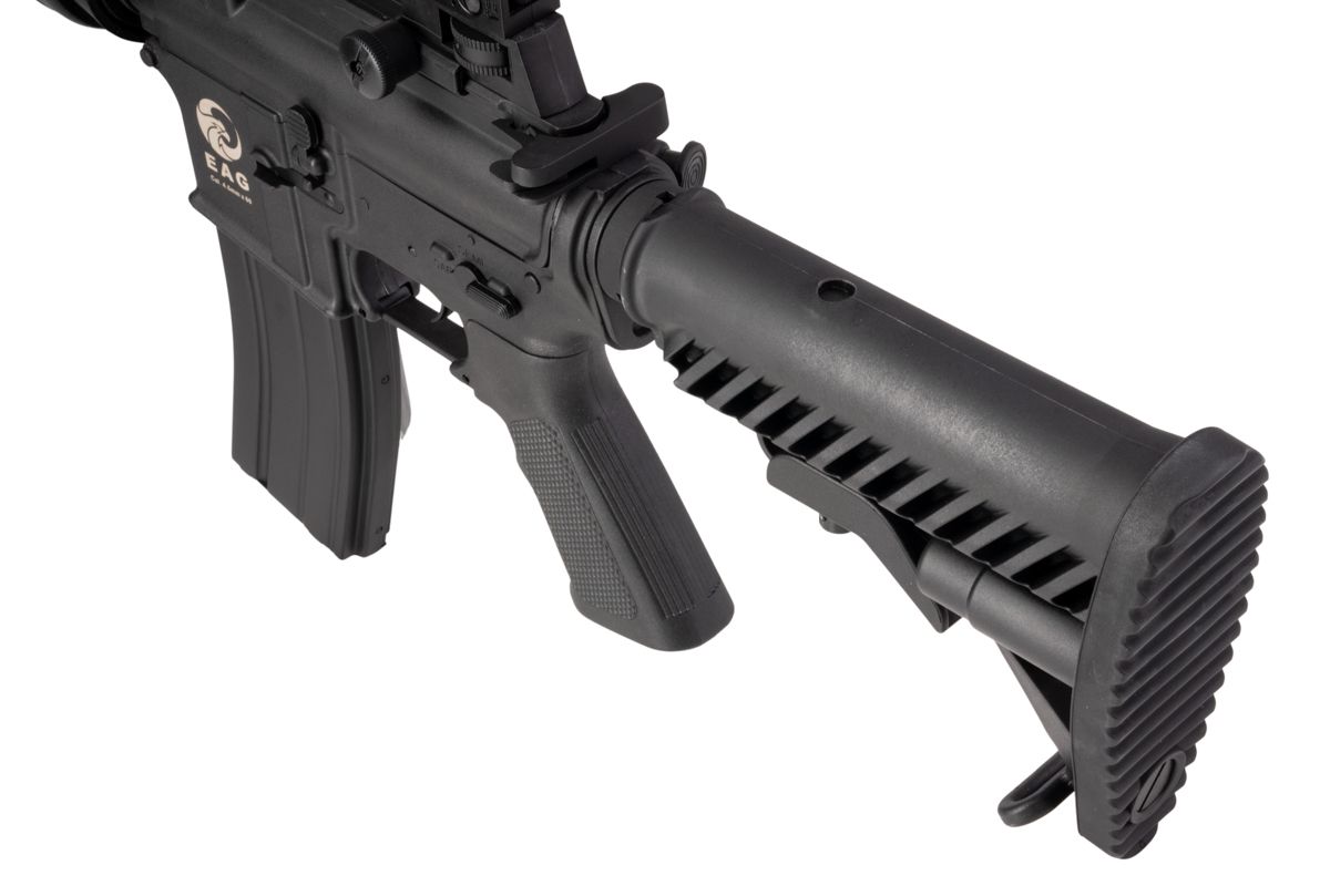 APS M4A1 AEG エアソフト ライフル (EDGE II (機械の)メカボックス、MICRO FET 使用) - ブラック (4.5MMBBS)-AIRSOFT GOGO エアガン・サバゲー用品通販