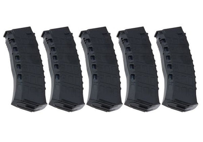 Arcturus AK12 マガジン (30/135 発、可変キャップ EMM エアソフト AEG マガジン) - ブラック (5 個 / 箱セット)-AIRSOFT GOGO エアガン・サバゲー用品通販