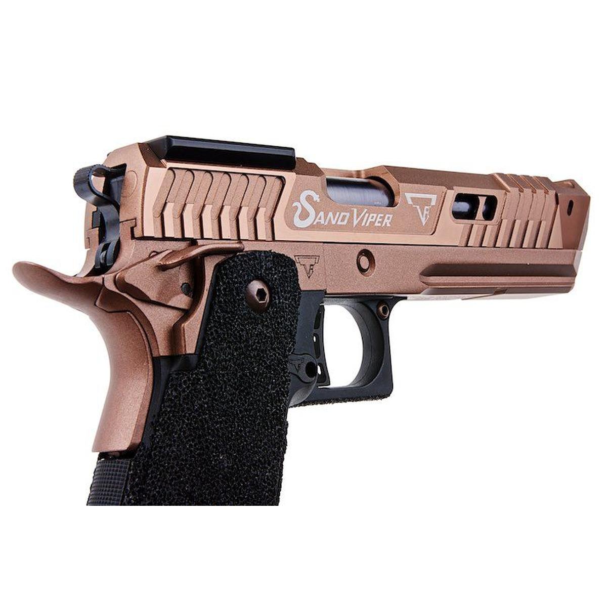 ARMY 武装 TTI ライセンス JW4 サンドバイパー GBB エアソフトピストル (CNC スライド、R615-1)-AIRSOFT GOGO エアガン・サバゲー用品通販