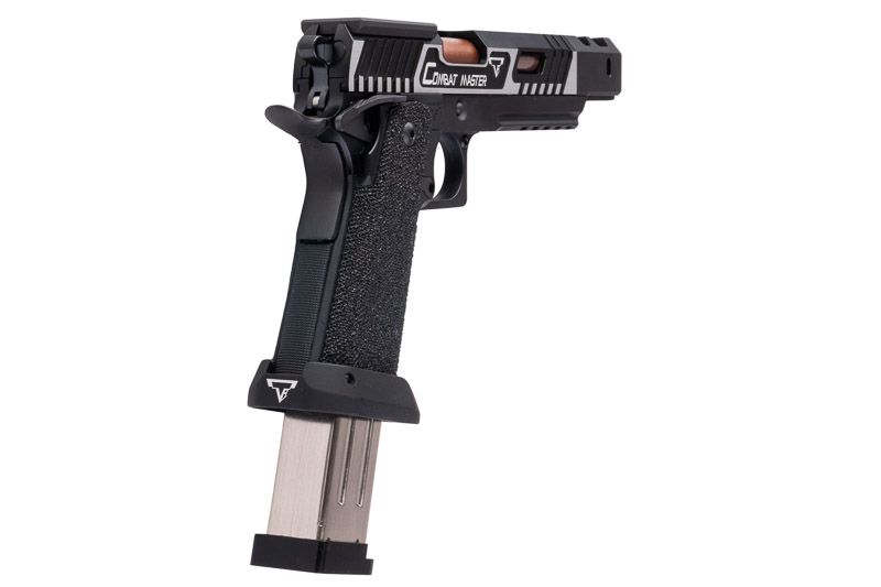 Army Armament JW3 TTI アルファ GBB エアソフト ピストル (CNC GBBスライド) ハンドメイド スティップリング グリップ付き - ツートン-AIRSOFT GOGO エアガン・サバゲー用品通販