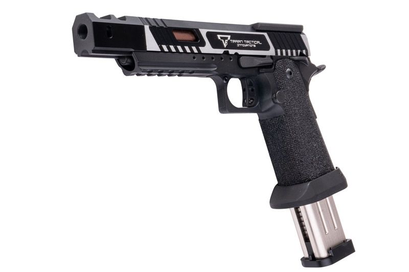Army Armament JW3 TTI アルファ GBB エアソフト ピストル (CNC GBBスライド) ハンドメイド スティップリング グリップ付き - ツートン-AIRSOFT GOGO エアガン・サバゲー用品通販