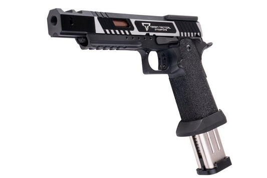 Army Armament JW3 TTI アルファ GBB エアソフト ピストル (CNC GBBスライド) ハンドメイド スティップリング グリップ付き - ツートン-AIRSOFT GOGO エアガン・サバゲー用品通販