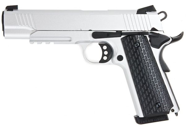 Army Armament R28 1911 グリーンガスエアソフトピストル - 銀(ぎん)-AIRSOFT GOGO エアガン・サバゲー用品通販