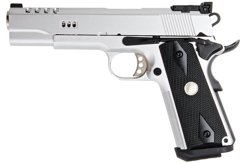 Army Armament R30 M1911A1 V12 カスタム グリーンガス エアソフトピストル - 銀(ぎん)-AIRSOFT GOGO エアガン・サバゲー用品通販