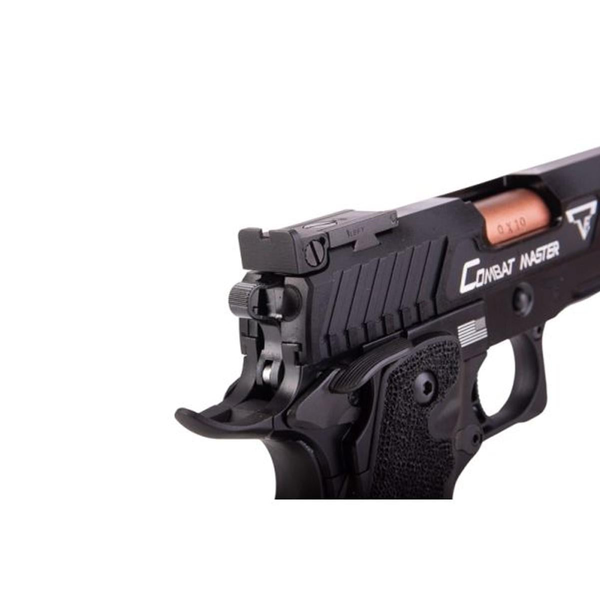 ARMY ARMAMENT スタッカート 2011 X TTI JW3 コンバット マスター GBB エアソフト ピストル - ブラック-AIRSOFT GOGO エアガン・サバゲー用品通販