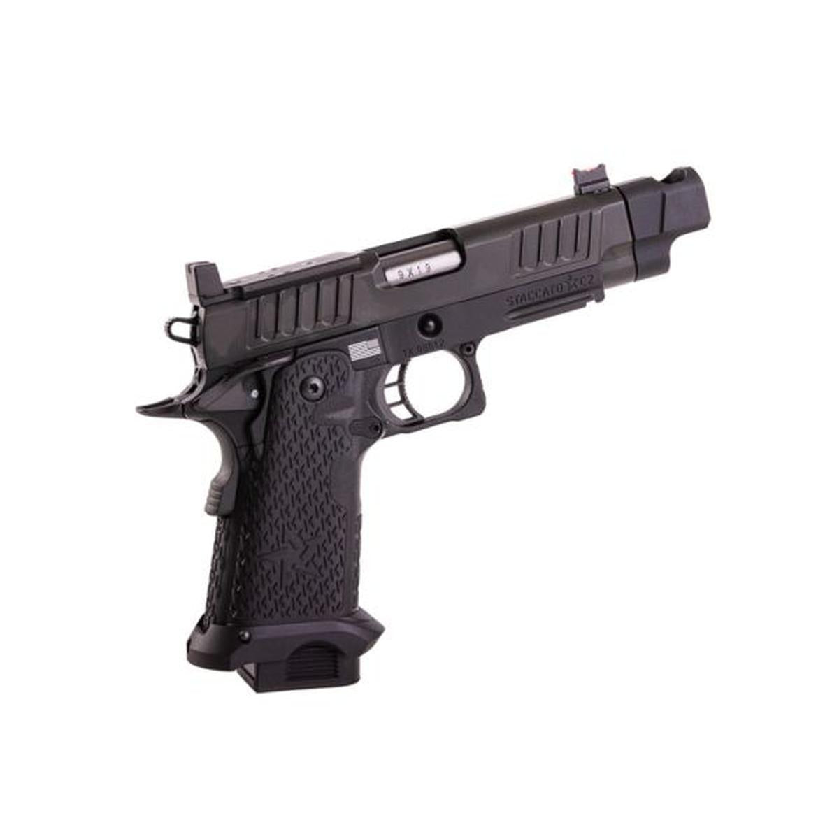 ARMY ARMAMENT スタッカート C2 2011 コンペンセイター付き ガス エアソフト ピストル - ブラック (R612-4)-AIRSOFT GOGO エアガン・サバゲー用品通販