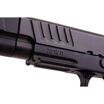 ARMY ARMAMENT スタッカート C2 2011 コンペンセイター付き ガス エアソフト ピストル - ブラック (R612-4)-AIRSOFT GOGO エアガン・サバゲー用品通販