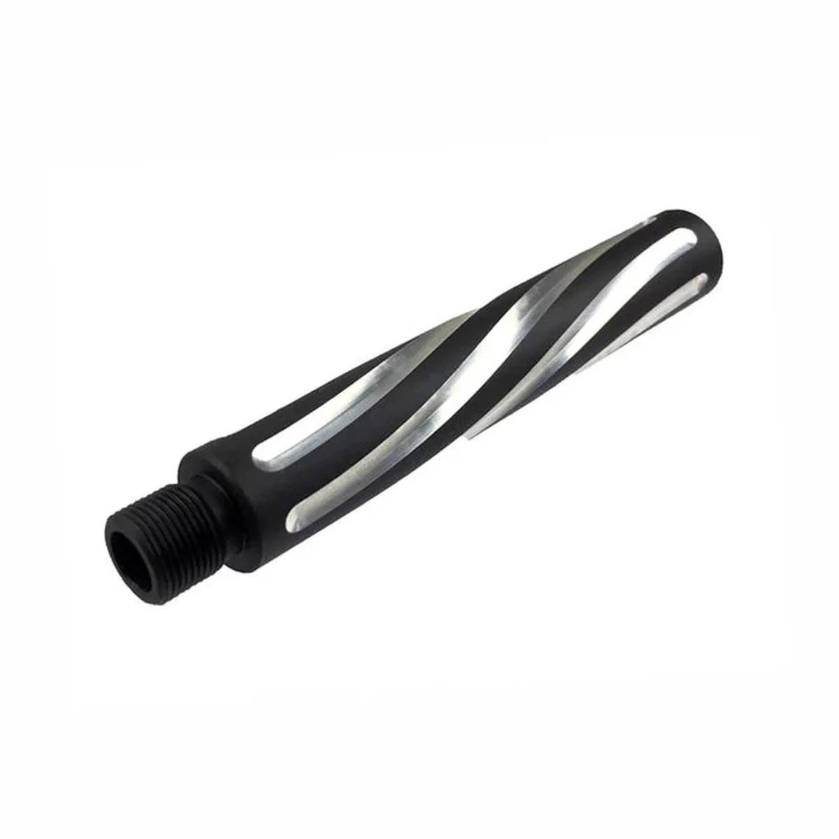 Army Force 115mm フルートバレルエクステンション 14mm用 (OB007) - ブラック-AIRSOFT GOGO エアガン・サバゲー用品通販