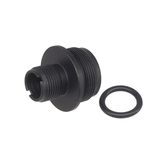 Army Force 14mm サイレンサーアダプター マルゼン APS2 SV/OR用 (AD030) - ブラック-AIRSOFT GOGO エアガン・サバゲー用品通販