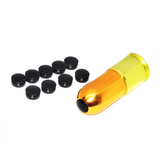 Army Force 40mm CO2 ペイントボール ロングカートリッジ (AF-CT0022) - ゴールド-AIRSOFT GOGO エアガン・サバゲー用品通販