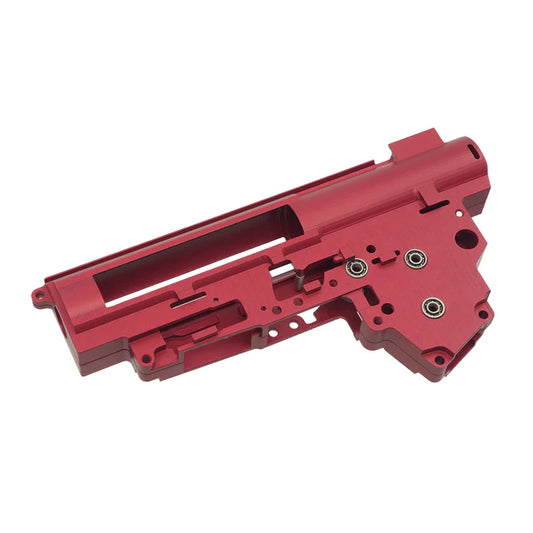 Army Force CNC アルミ 8mm ベアリング ギアボックス Ver.3 マルイ AEG 用 (IN0131) - レッド-AIRSOFT GOGO エアガン・サバゲー用品通販