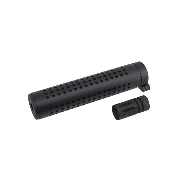 Army Force KAC スタイル M4 QD サプレッサー フラッシュハイド付き (SI0016)- ブラック-AIRSOFT GOGO エアガン・サバゲー用品通販