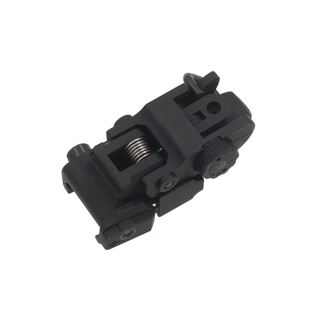 Army Force プラスチック製 M4SS フリップリアサイト 20mmレール用 (AF-SG040) - ブラック-AIRSOFT GOGO エアガン・サバゲー用品通販