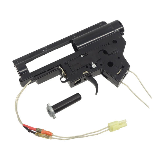 Army Force QD 8mm ギアボックスシェル A&K M4 AEG 用 (EX031) - ブラック, フロント配線-AIRSOFT GOGO エアガン・サバゲー用品通販