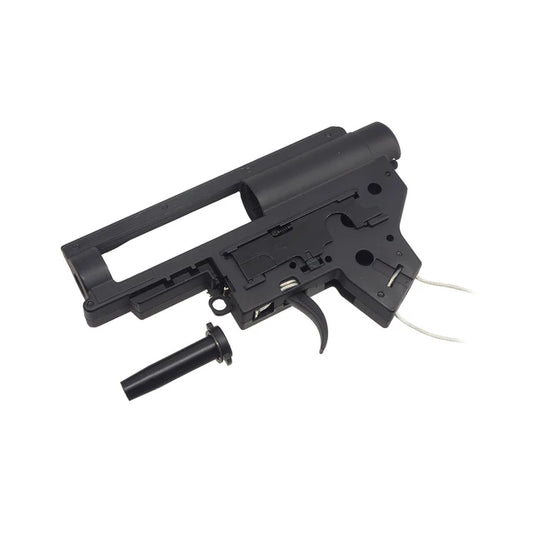 Army Force QD ギアボックスケース Version.2 AEG用 (AF-EX046) - ブラック , フロントワイヤー-AIRSOFT GOGO エアガン・サバゲー用品通販