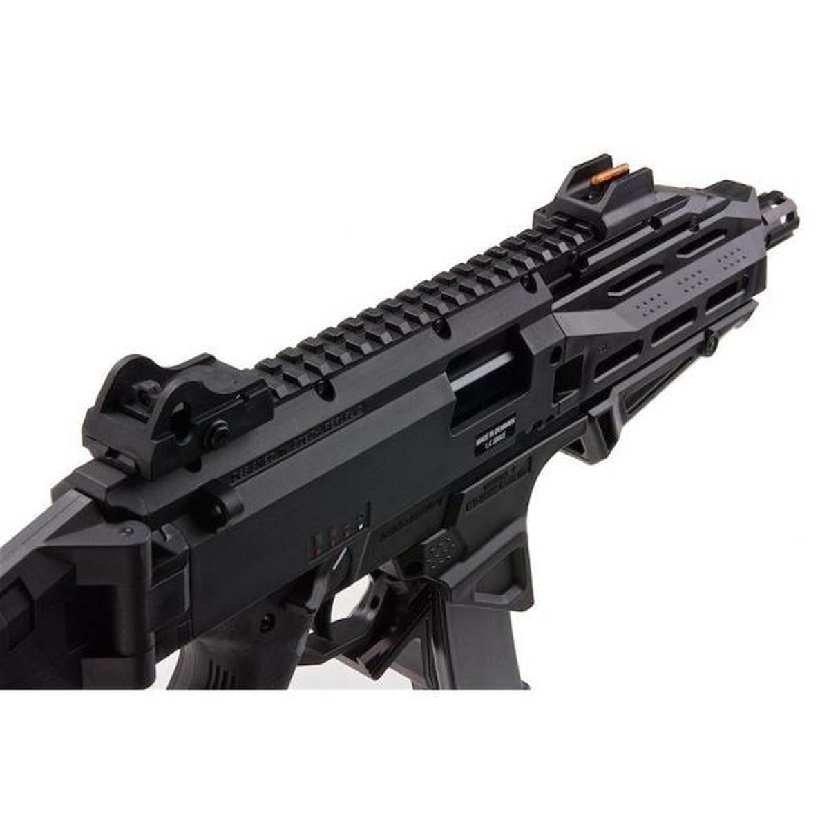 ASG CZ SCORPION EVO 3 ATEC エアソフト AEG ライフル - ブラック (2 つの追加マガジン付き)-AIRSOFT GOGO エアガン・サバゲー用品通販