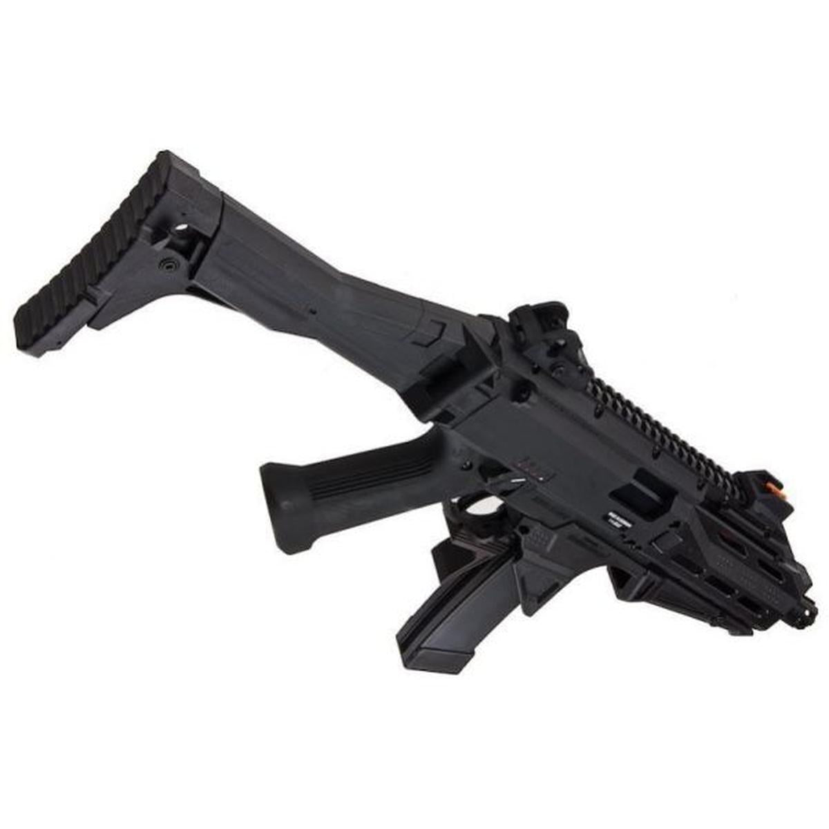 ASG CZ SCORPION EVO 3 ATEC エアソフト AEG ライフル - ブラック (2 つの追加マガジン付き)-AIRSOFT GOGO エアガン・サバゲー用品通販