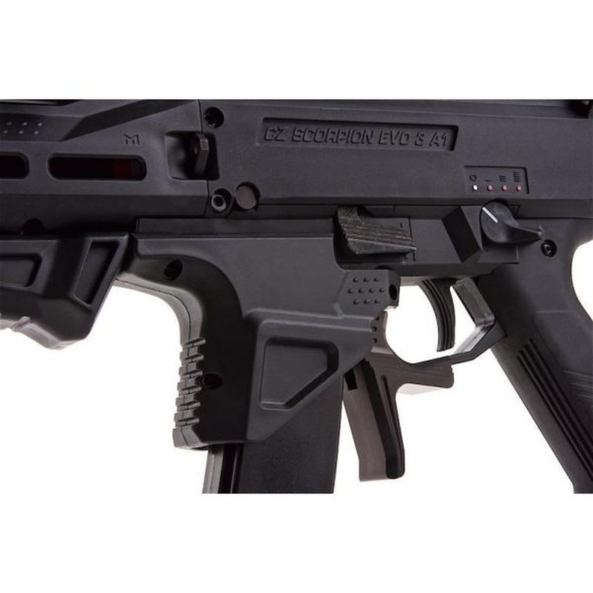ASG CZ SCORPION EVO 3 ATEC エアソフト AEG ライフル - ブラック (2 つの追加マガジン付き)-AIRSOFT GOGO エアガン・サバゲー用品通販