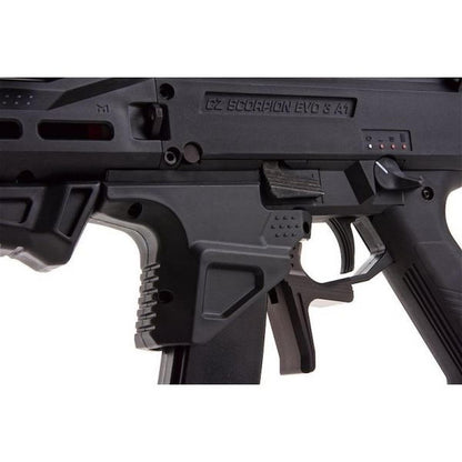 ASG CZ SCORPION EVO 3 ATEC エアソフト AEG ライフル - ブラック (2 つの追加マガジン付き)-AIRSOFT GOGO エアガン・サバゲー用品通販