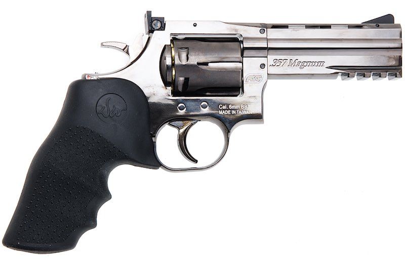 ASG ダン・ウェッソン リボルバー 715 4インチ 6mm CO2 バージョン - ブラック (Wingun 製)-AIRSOFT GOGO エアガン・サバゲー用品通販