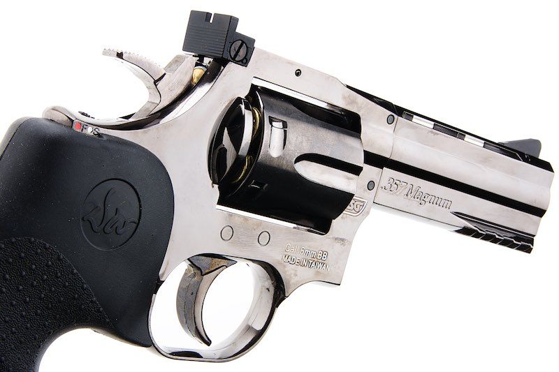 ASG ダン・ウェッソン リボルバー 715 4インチ 6mm CO2 バージョン - ブラック (Wingun 製)-AIRSOFT GOGO エアガン・サバゲー用品通販
