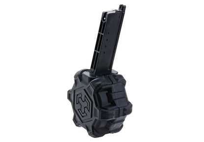 AW Custom デザートイーグル グリーンガスマガジン（350発ドラムマガジン） - ブラック-AIRSOFT GOGO エアガン・サバゲー用品通販