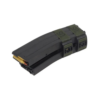 Battleaxe 1200 ラウンド 電動デュアルマガジン AR / M4 AEG 用 (BX-698-6A-9V) - ブラック-AIRSOFT GOGO エアガン・サバゲー用品通販